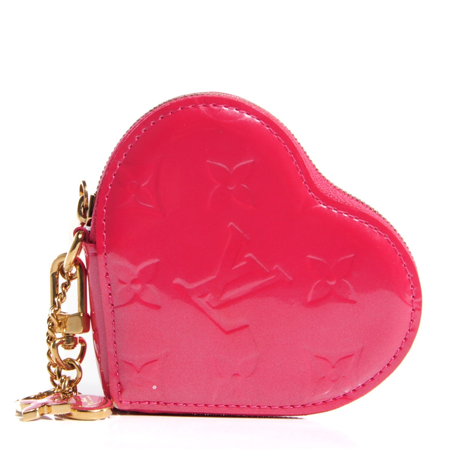 Louis Vuitton Vernis Heart Coin Purse Framboise 1 of 8