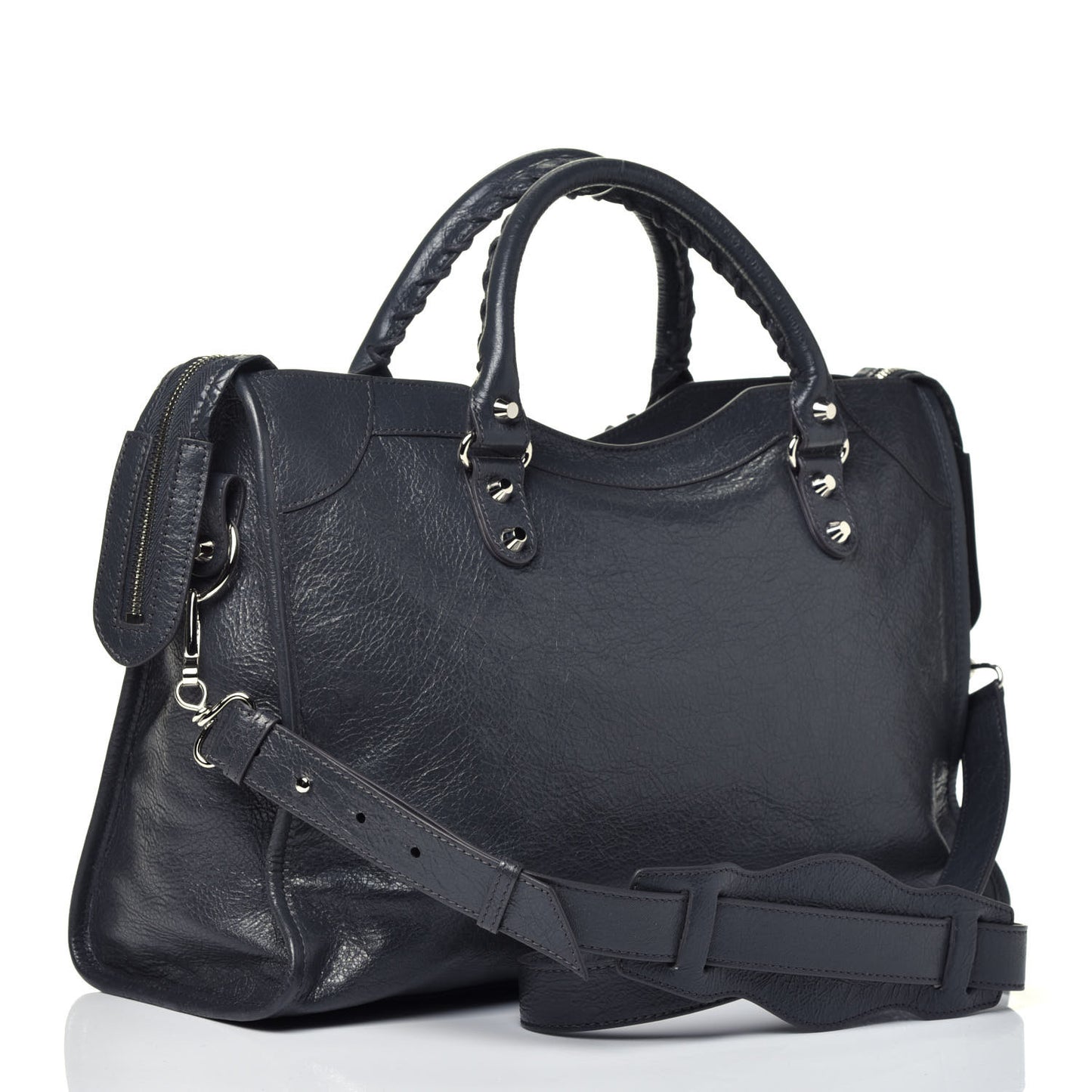 Agneau Classic Silver Hardware City Gris Fossile