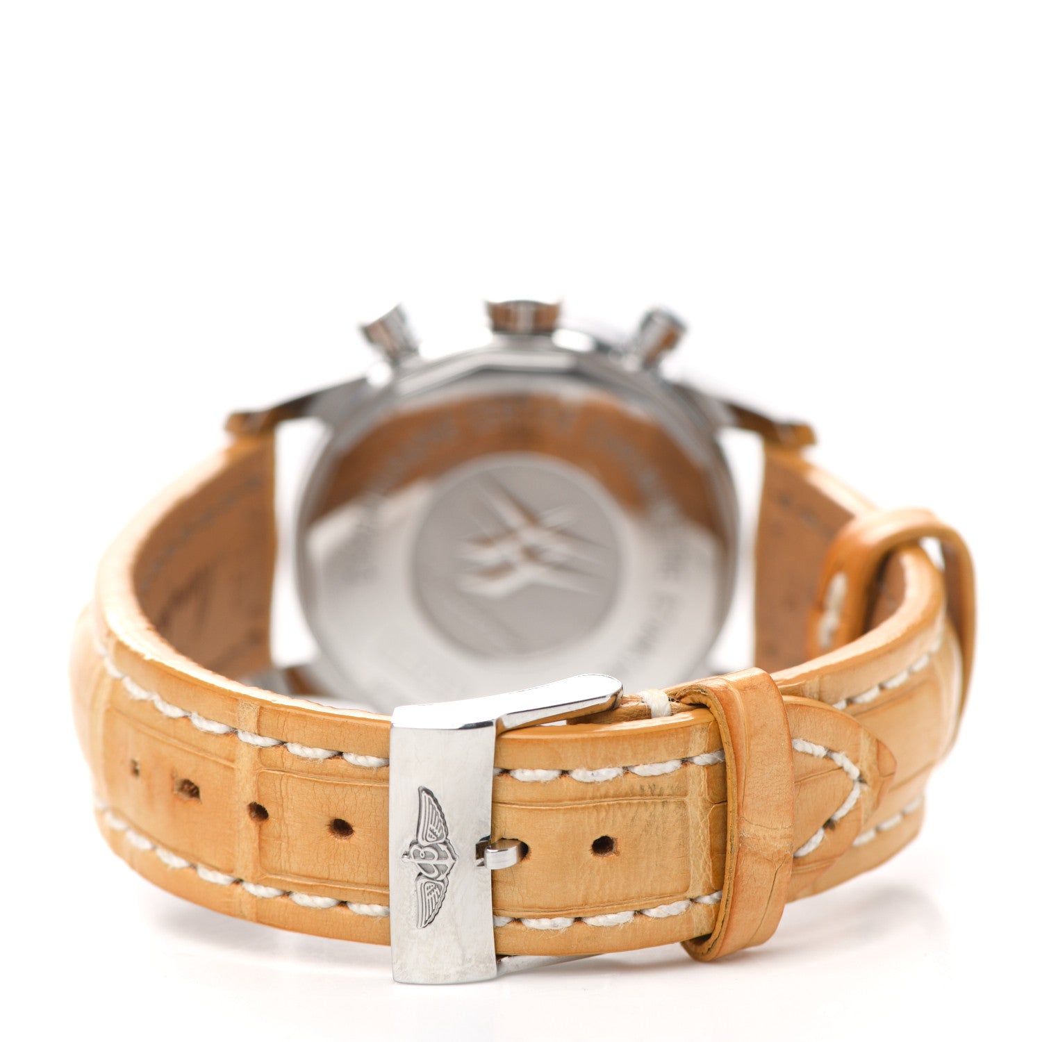Breitling Stainless Steel Alligator Diamond 38mm Transocean Chronograph Limited Edition Automatic Watch A41310 3 of 5