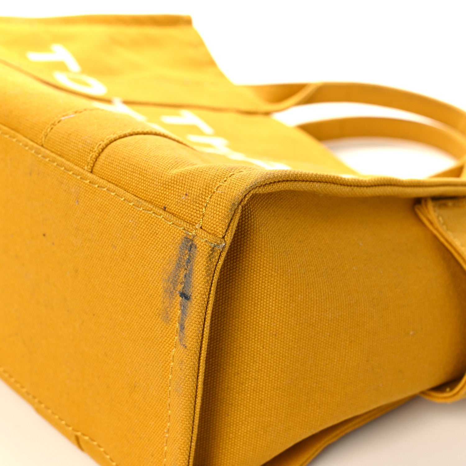 Marc Jacobs Cotton Canvas The Traveler Tote Bag Slate Yellow 7 of 12