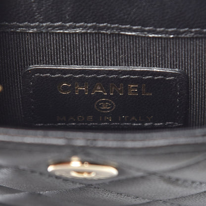 Chanel Lambskin Quilted CC Phone Holder Black 8 of 11