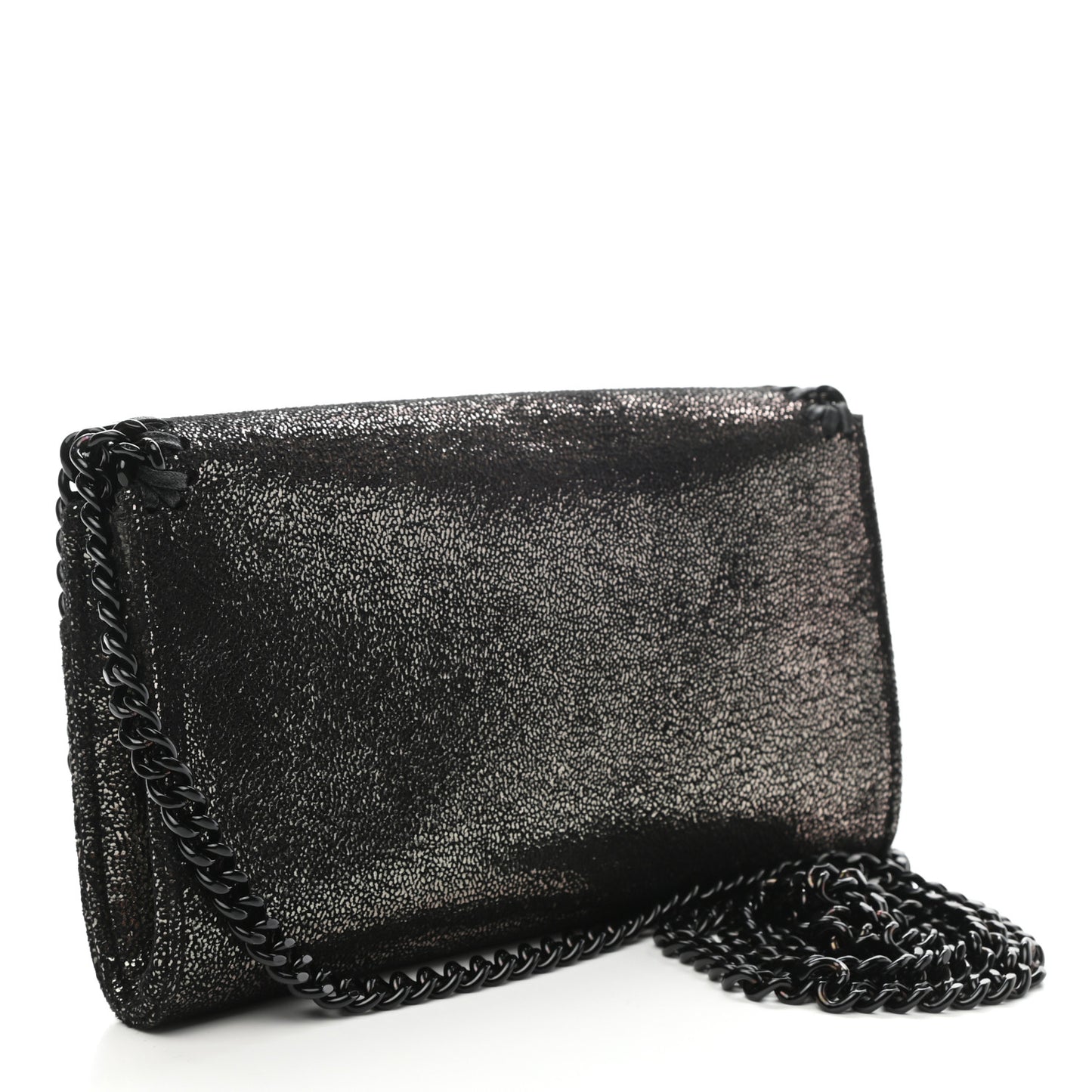Shaggy Deer Falabella Crossbody Wallet On Chain Black