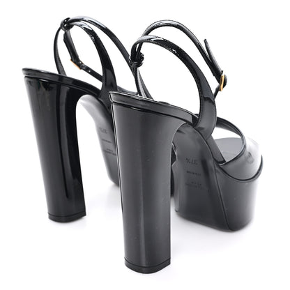 Saint Laurent Vernice Grupy Sexy 95 Tanouk Platform Sandals 37.5 Black 5 of 10