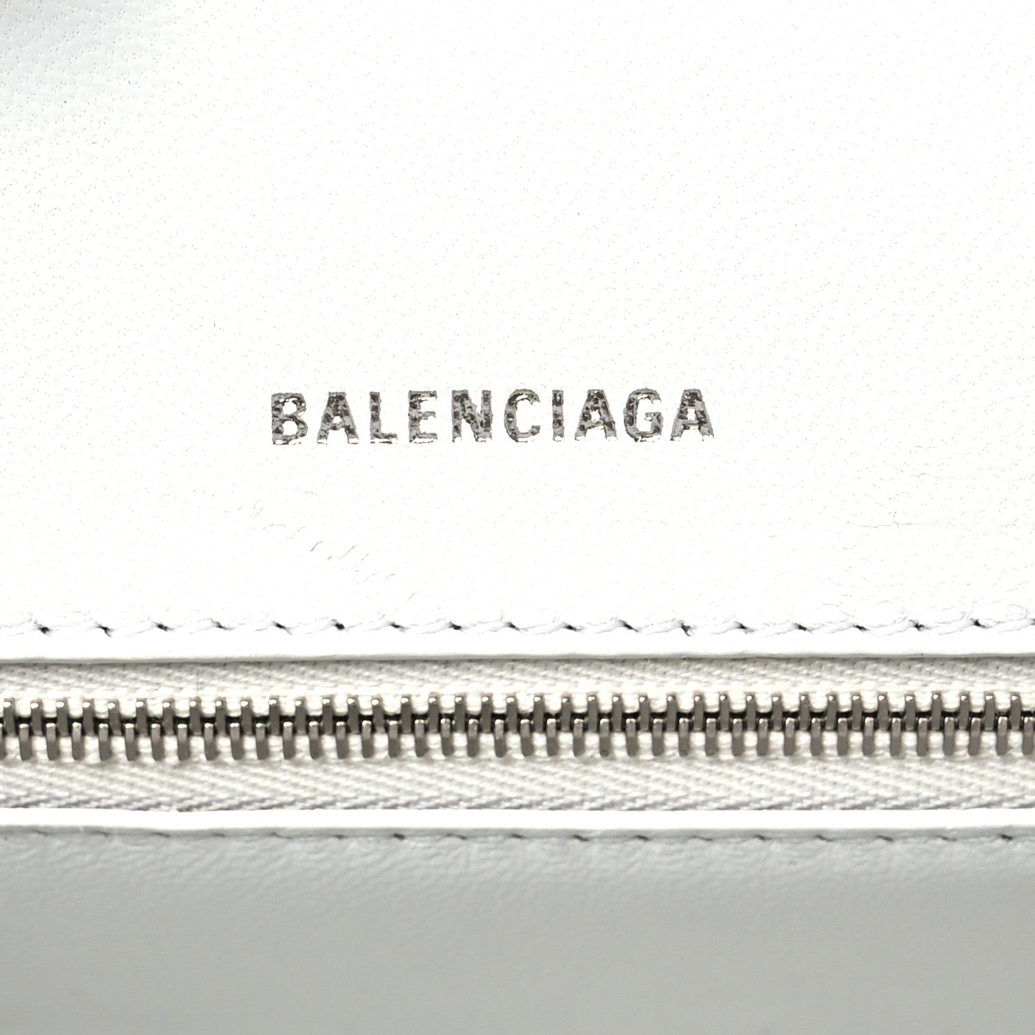 Balenciaga Patent Calfskin Lizard Embossed Medium Ghost Shoulder Bag Optic White 7 of 14
