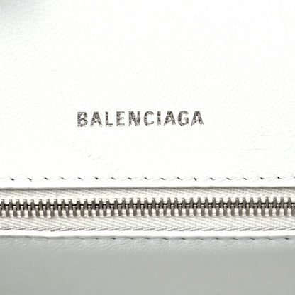Balenciaga Patent Calfskin Lizard Embossed Medium Ghost Shoulder Bag Optic White 7 of 14