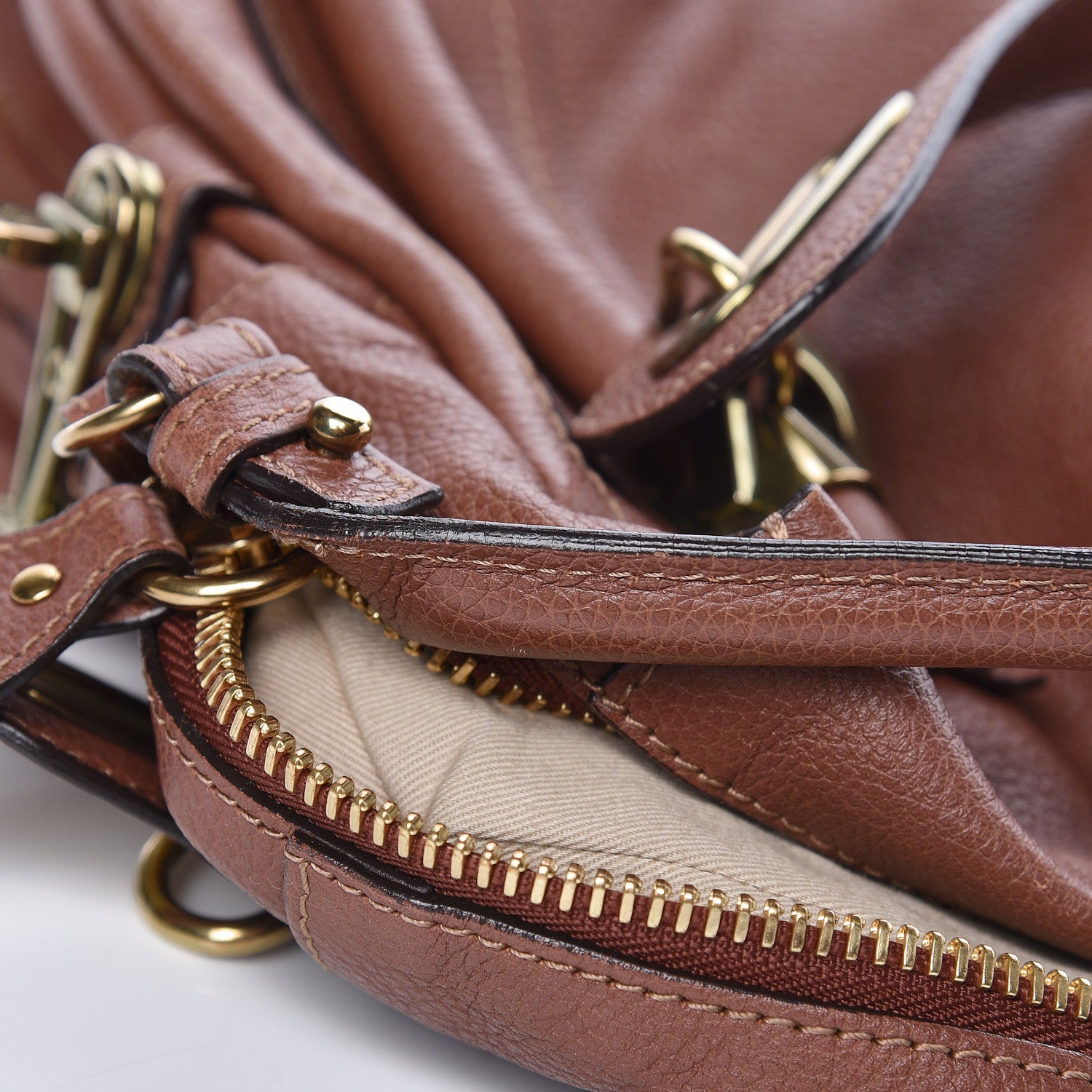 Chloe Calfskin Large Paraty Speculoos Brown 18 of 20