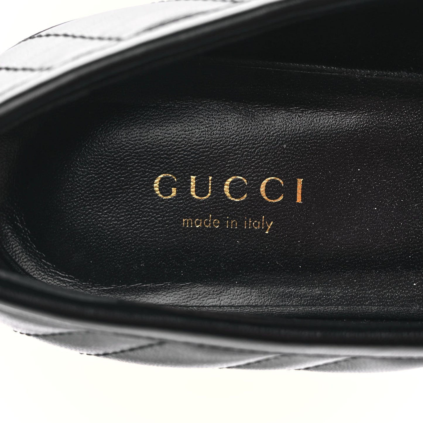 Nappa Matelasse Double G Marmont Loafers 37.5 Black