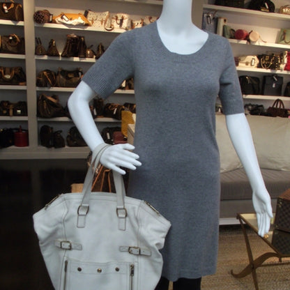 Saint Laurent Large Downtown Tote Ivory 2 of 11