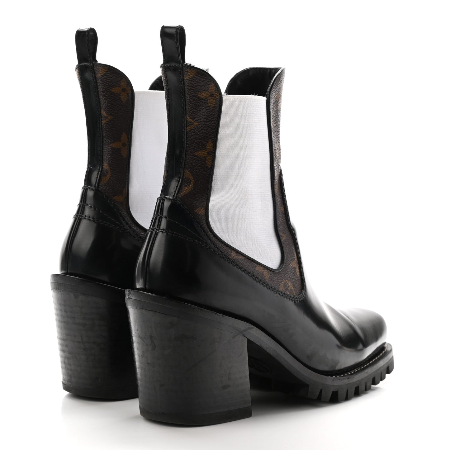 Patent Monogram Limitless Ankle Boots 39 Black