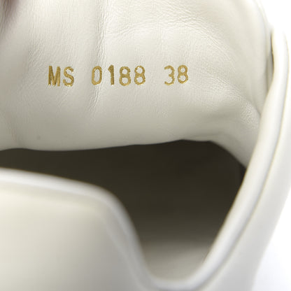 Louis Vuitton Calfskin Floral Frontrow Sneakers 38 White 10 of 11