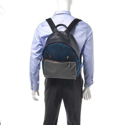 Fendi Nylon Vitello Elite Bag Bug Backpack Marine Acciao 2 of 7
