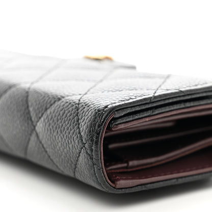 Chanel Caviar Quilted Large Flap Wallet Black 10 of 12
