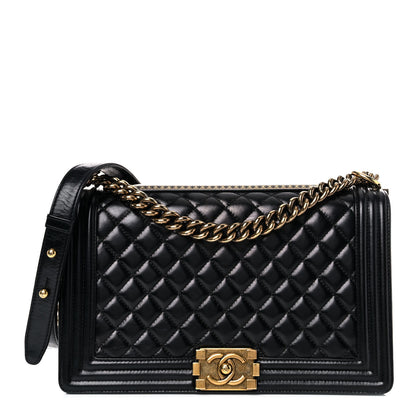 Chanel Hot Stamping Calfskin Tale Of Salzburg New Medium Boy Flap Black 1 of 19