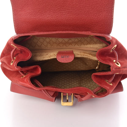 Gucci Suede Bamboo Backpack Red 6 of 13