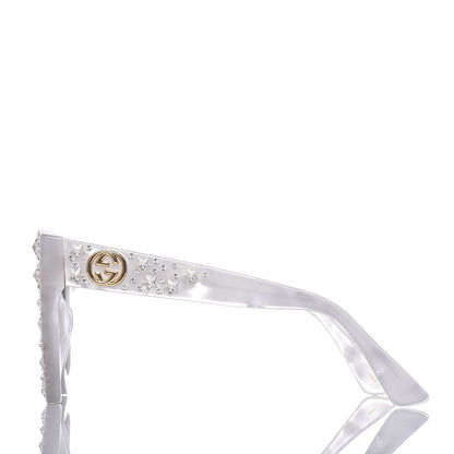 Gucci Acetate Crystal Oversize Mirrored Star Sunglasses GG0116S 2 of 7