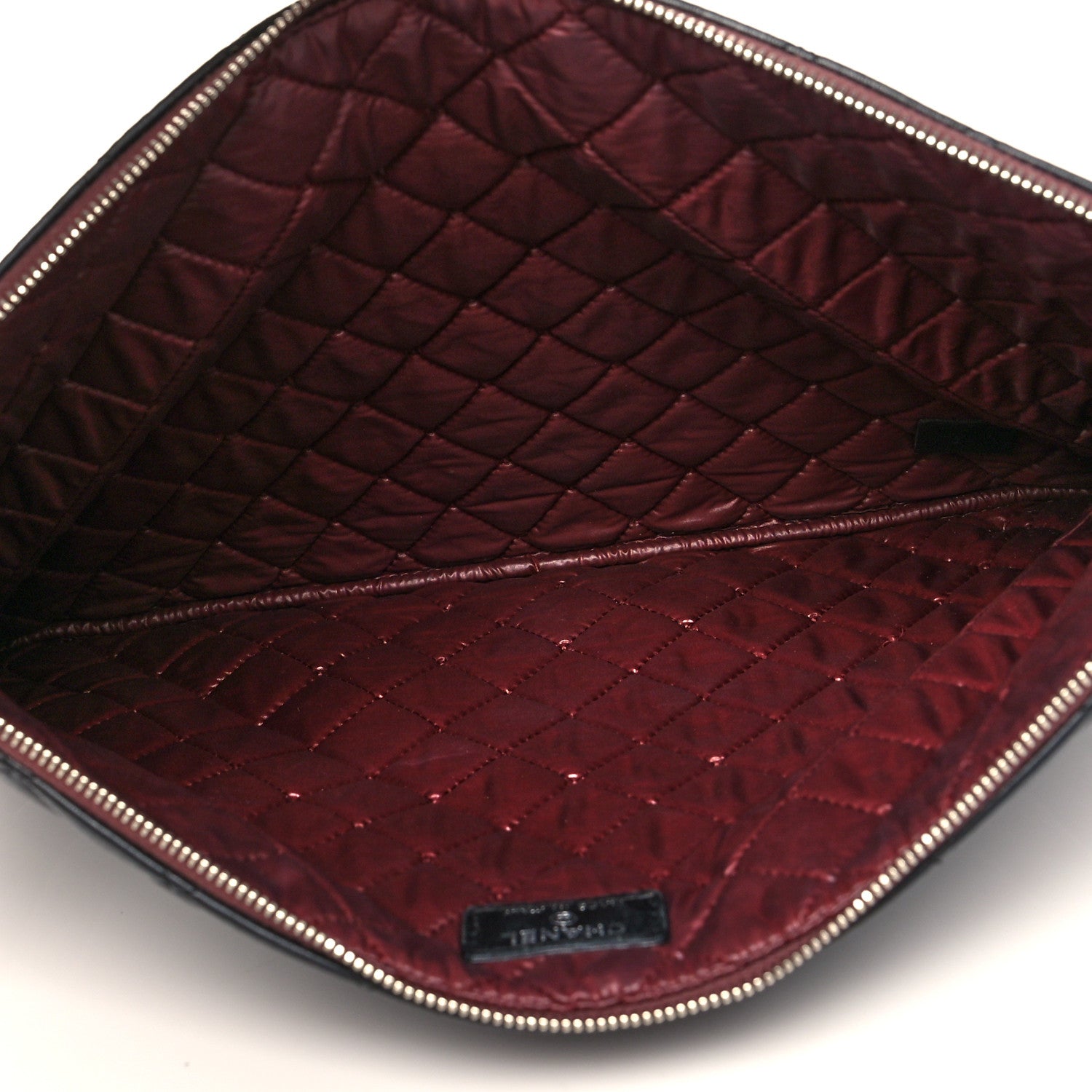 Chanel Lambskin Quilted Large Cosmetic Case Black 5 of 11