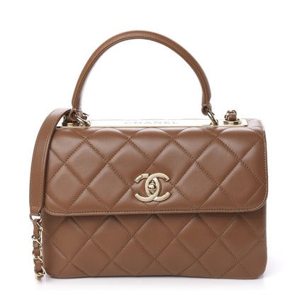 Chanel Lambskin Quilted Small Trendy CC Flap Dual Handle Bag Camel 1 of 11
