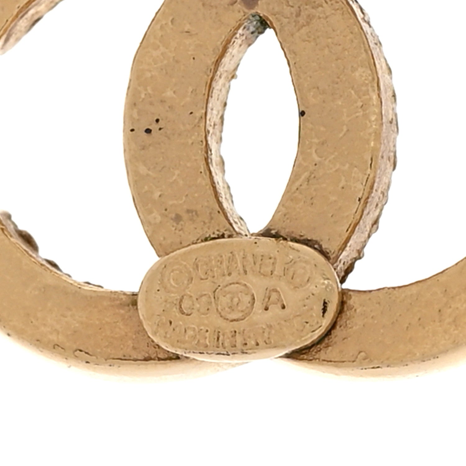 Chanel Crystal CC Earrings Gold 4 of 5