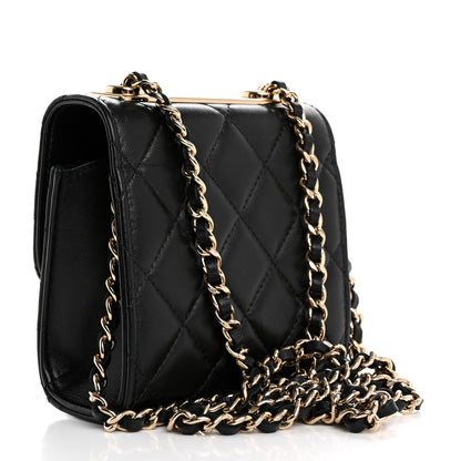 Chanel Lambskin Quilted Mini Trendy CC Chain Wallet Black 3 of 11