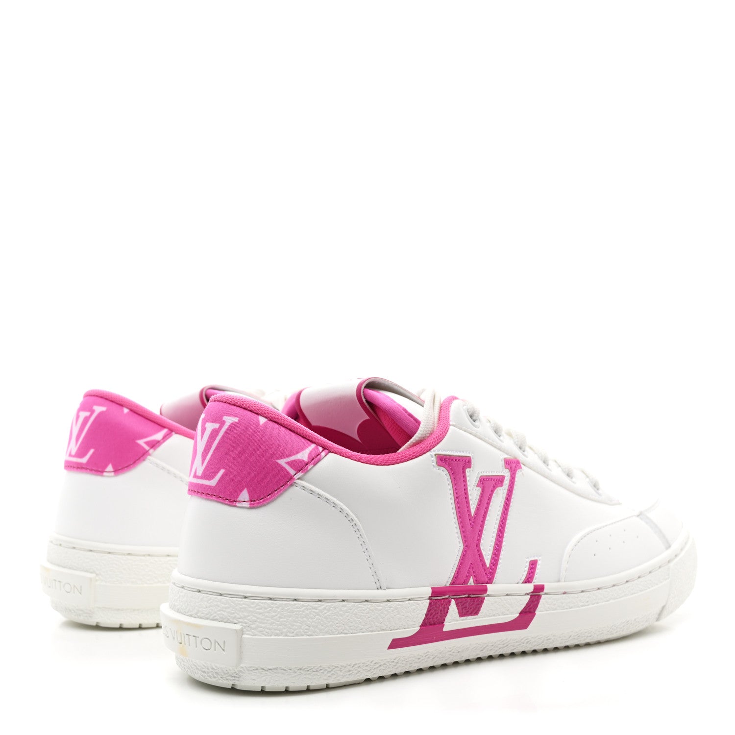 Louis Vuitton Calfskin Charlie Sneaker 37.5 White Fuchsia 4 of 9