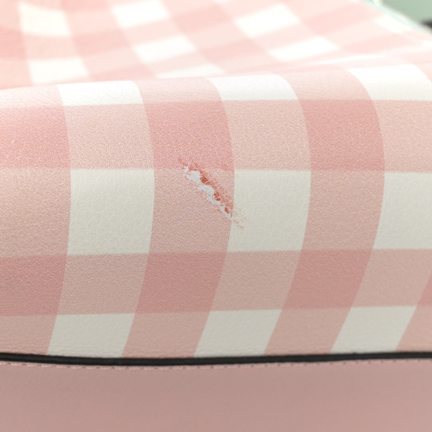 Loewe Calfskin Gingham Small Hammock Shoulder Bag Pink Green 11 of 12