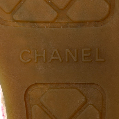Chanel Fabric Grosgrain CC Espadrilles 39 Dark Pink Black 8 of 12