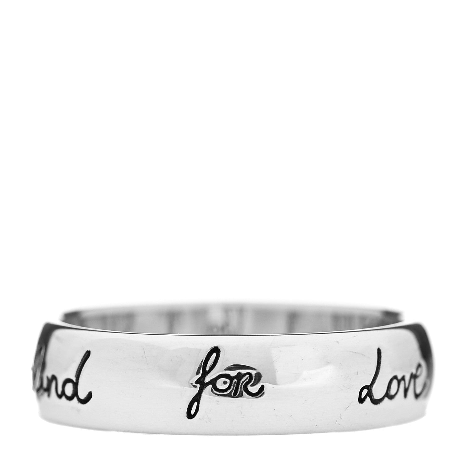 Gucci Sterling Silver Blind for Love Band Ring 54 7 1 of 6