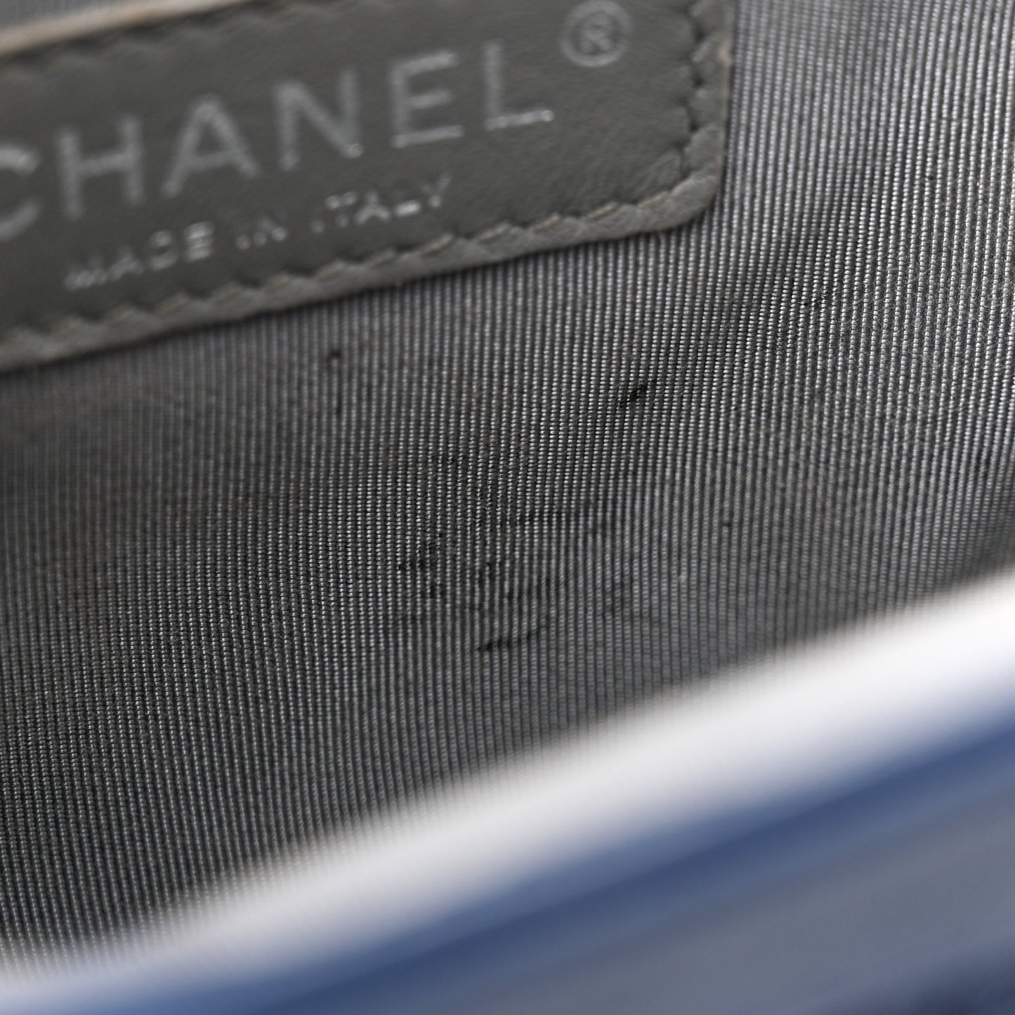 Washed Lambskin Quilted Mini Chain Around Flap Blue