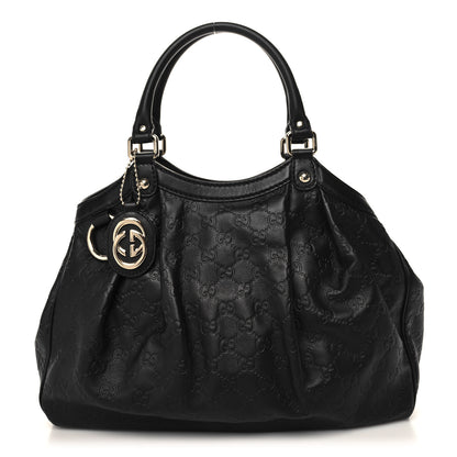 Gucci Guccissima Medium Sukey Tote Black 1 of 10