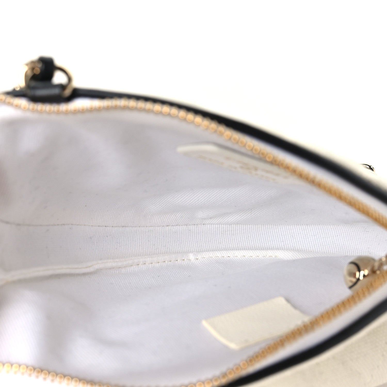 Chanel Canvas Calfskin Tennis Racket Clutch With Chain White Black 4 of 11