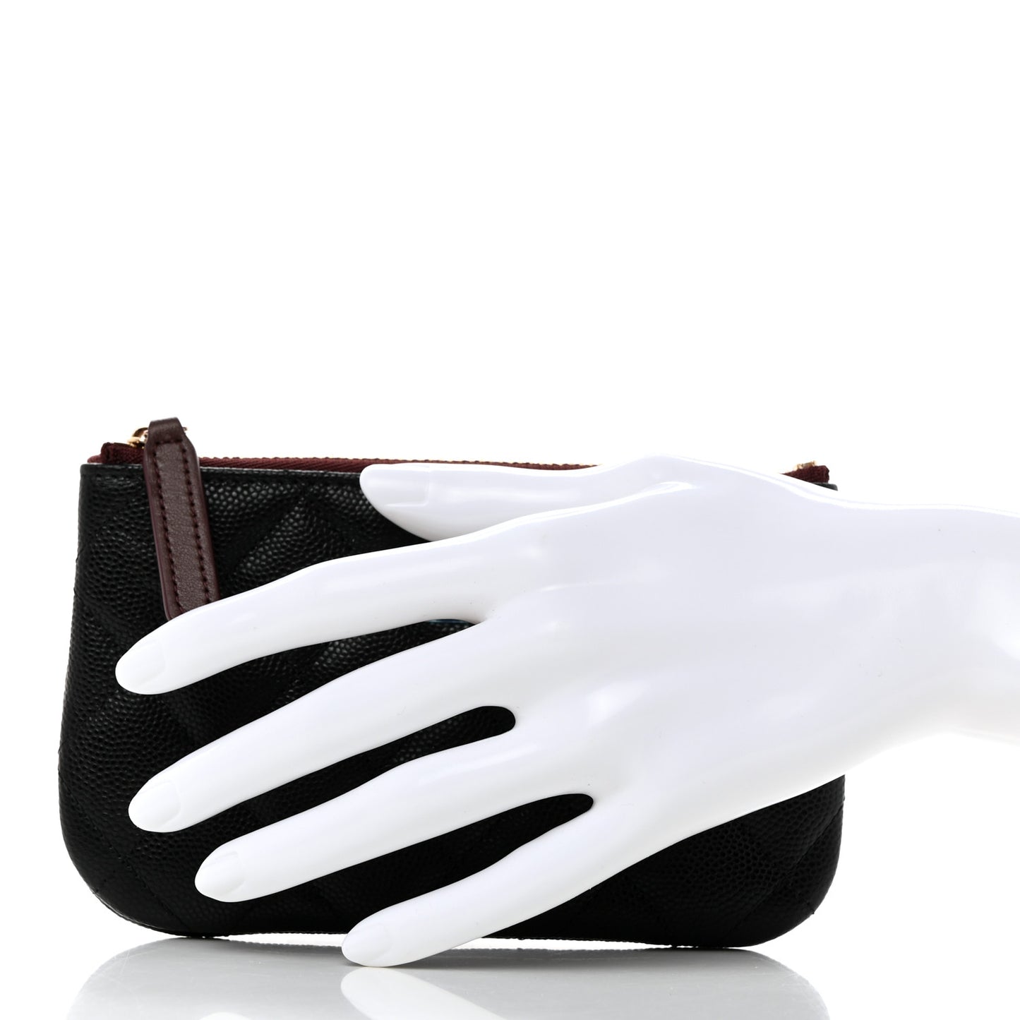Caviar Quilted Small Pouch Black