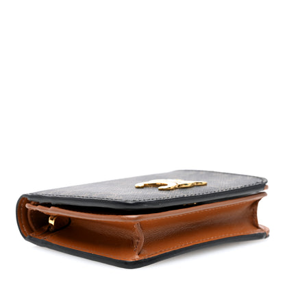 Celine Canvas Triomphe Compact Wallet Tan 4 of 7