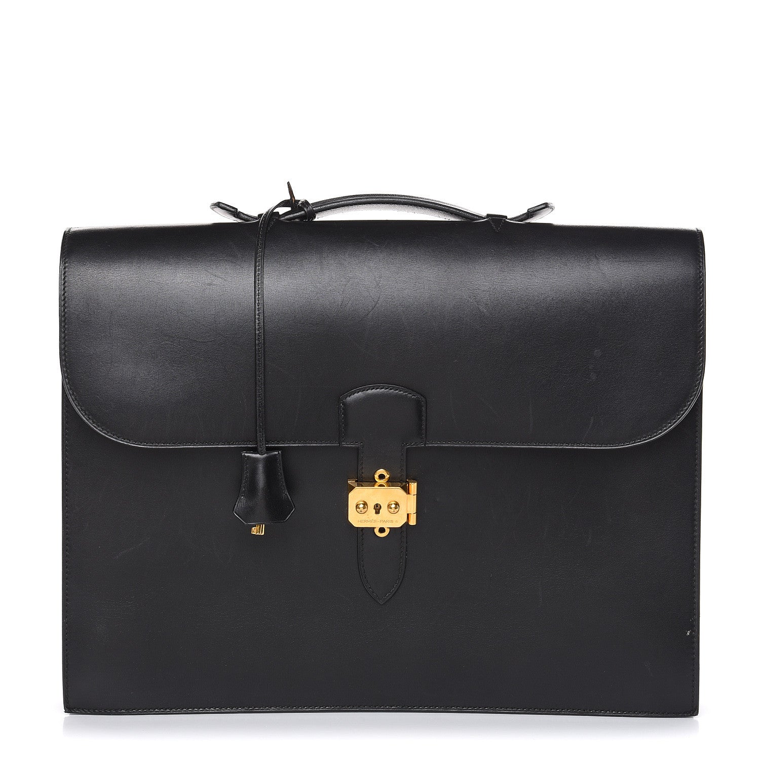 Hermes Box Sac a Depeche 38 Briefcase Black 1 of 17