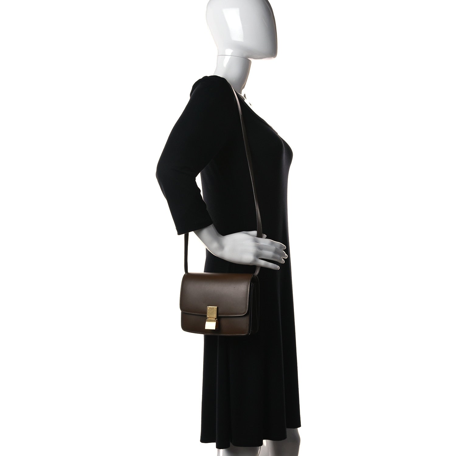 Celine Smooth Calfskin Small Classic Box Flap Bag Camel 2 of 10