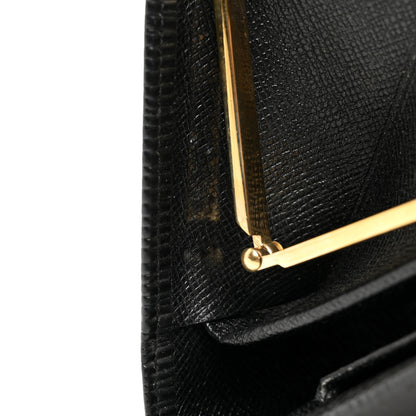 Louis Vuitton Epi Viennois Continental French Purse Wallet Black 11 of 12