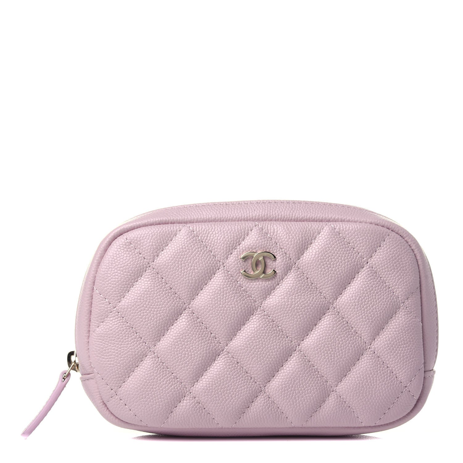 Chanel Caviar Quilted Small Curvy Pouch Cosmetic Case Light Pink 1 of 4