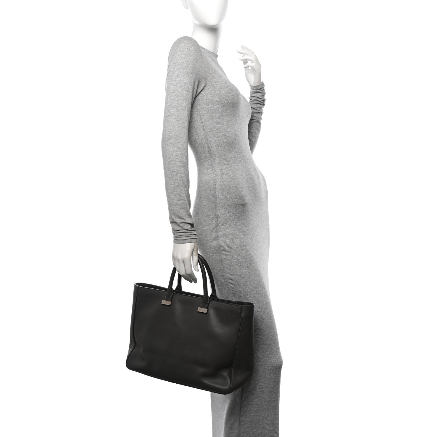 The Row Calfskin Day Luxe Tote Grey 2 of 10