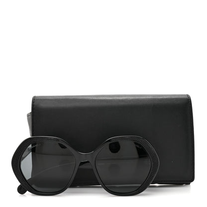 Chanel Acetate Sequin Round Sunglasses 5451 Black 8 of 8