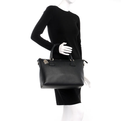 Gucci Dollar Calfskin GG Charm Satchel Black 3 of 8