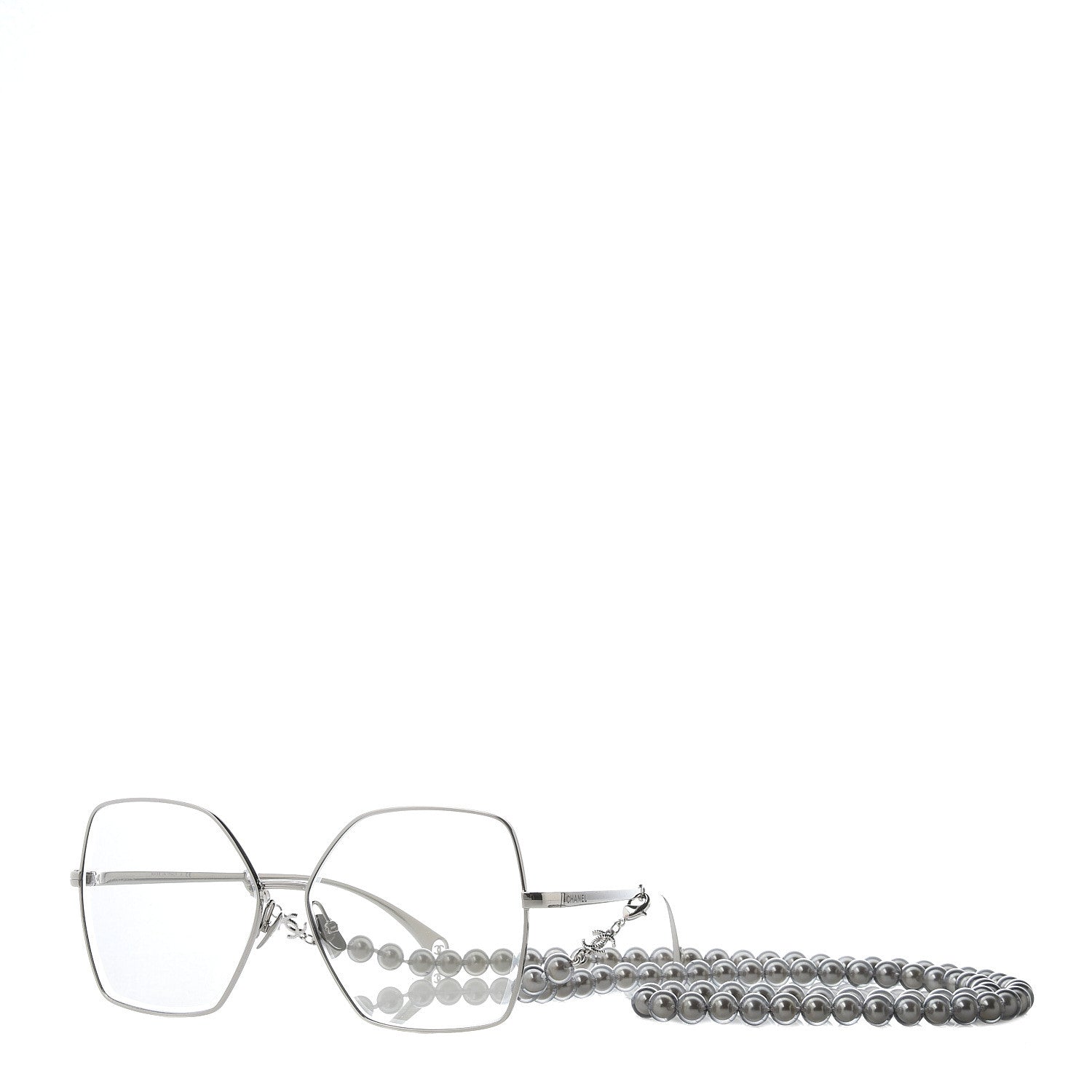 Chanel Butterfly Removable Pearl Chain Sunglasses 4262 Silver 1 of 9