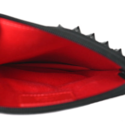 Christian Louboutin Empire Calfskin Spikes Loubilab Clutch Black 5 of 10