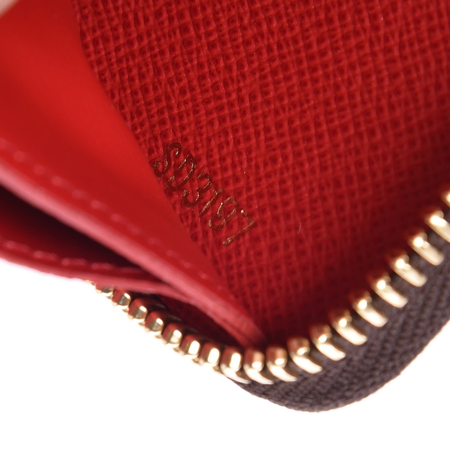 Louis Vuitton Damier Ebene Clemence Wallet Cherry 7 of 8