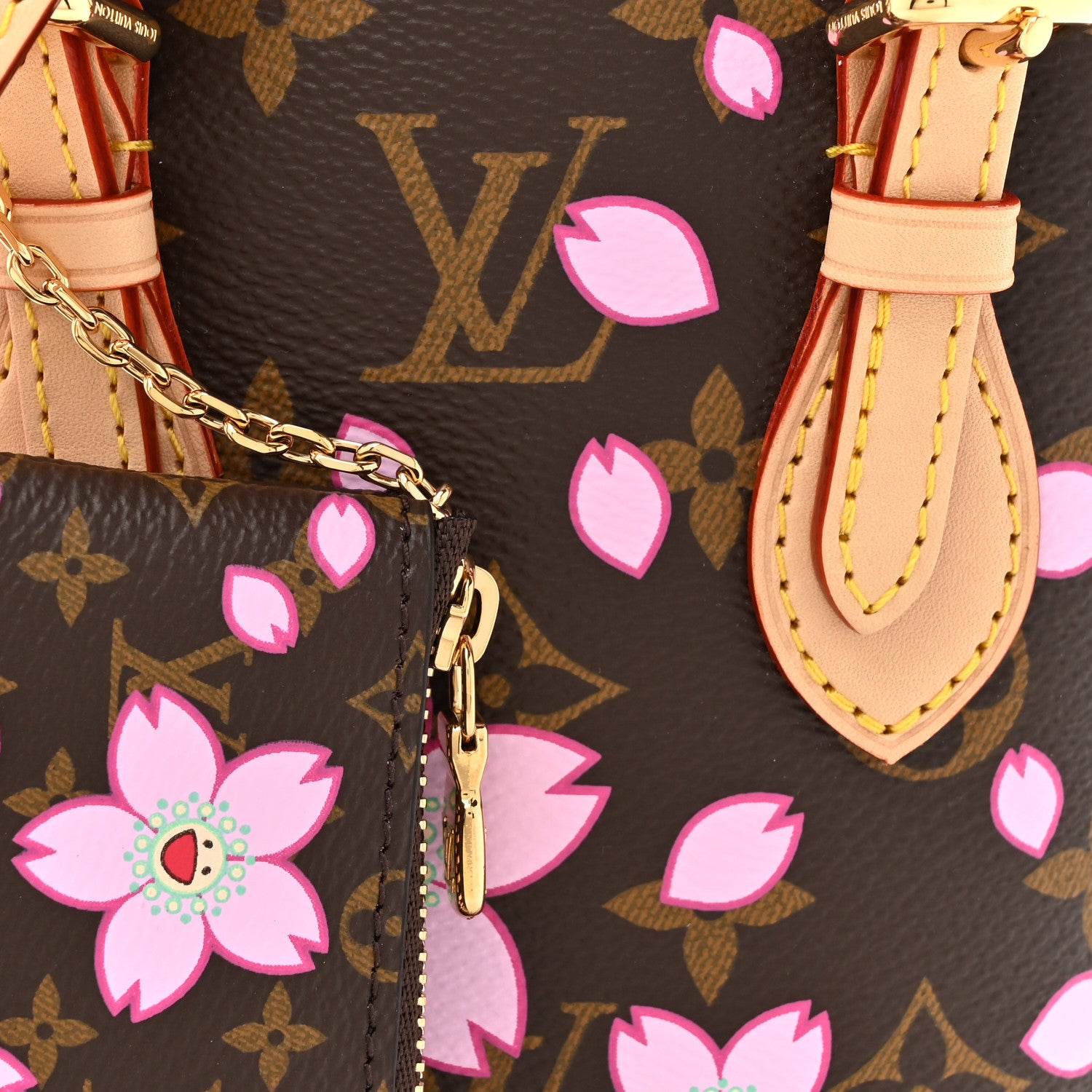 Louis Vuitton LV X TM Monogram Cherry Blossom Nano Bucket Sakura Brown 8 of 11