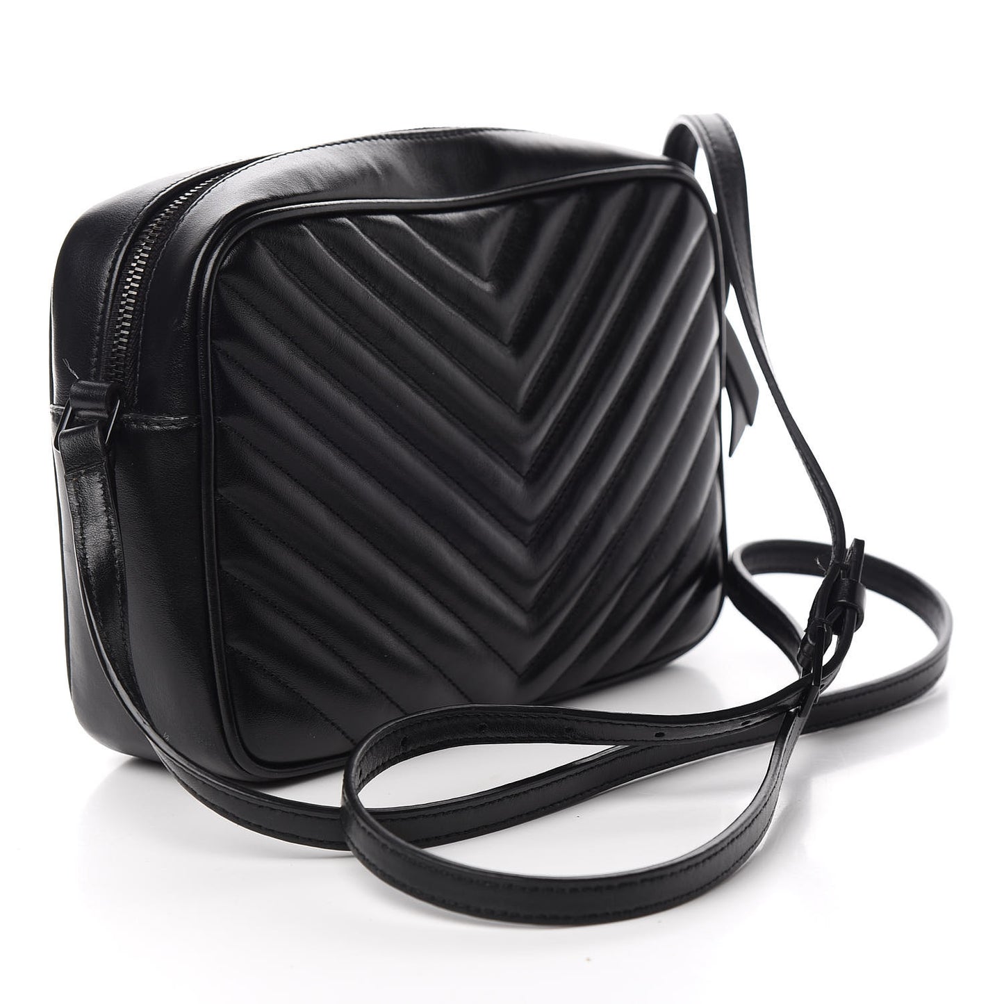 Calfskin Matelasse Monogram Lou Camera Bag Black