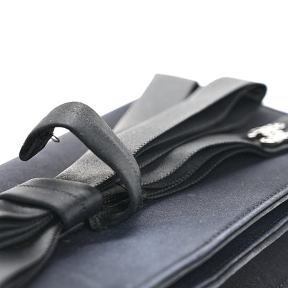 Chanel Satin Ribbon Bow Clutch Black 20 of 20