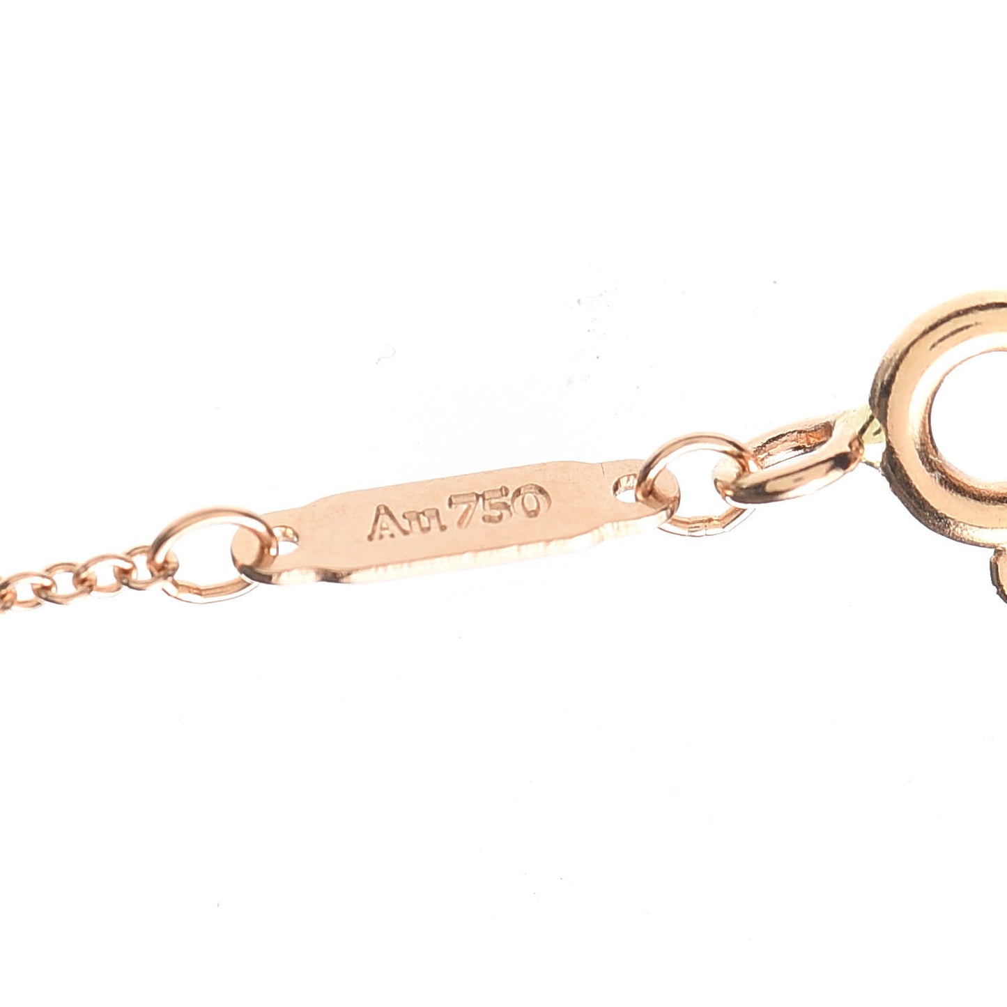 18K Rose Gold Love Rainbow Charm Pendant Necklace