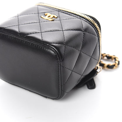 Chanel Lambskin Quilted Pearl Crush Box With Chain Black 8 of 8
