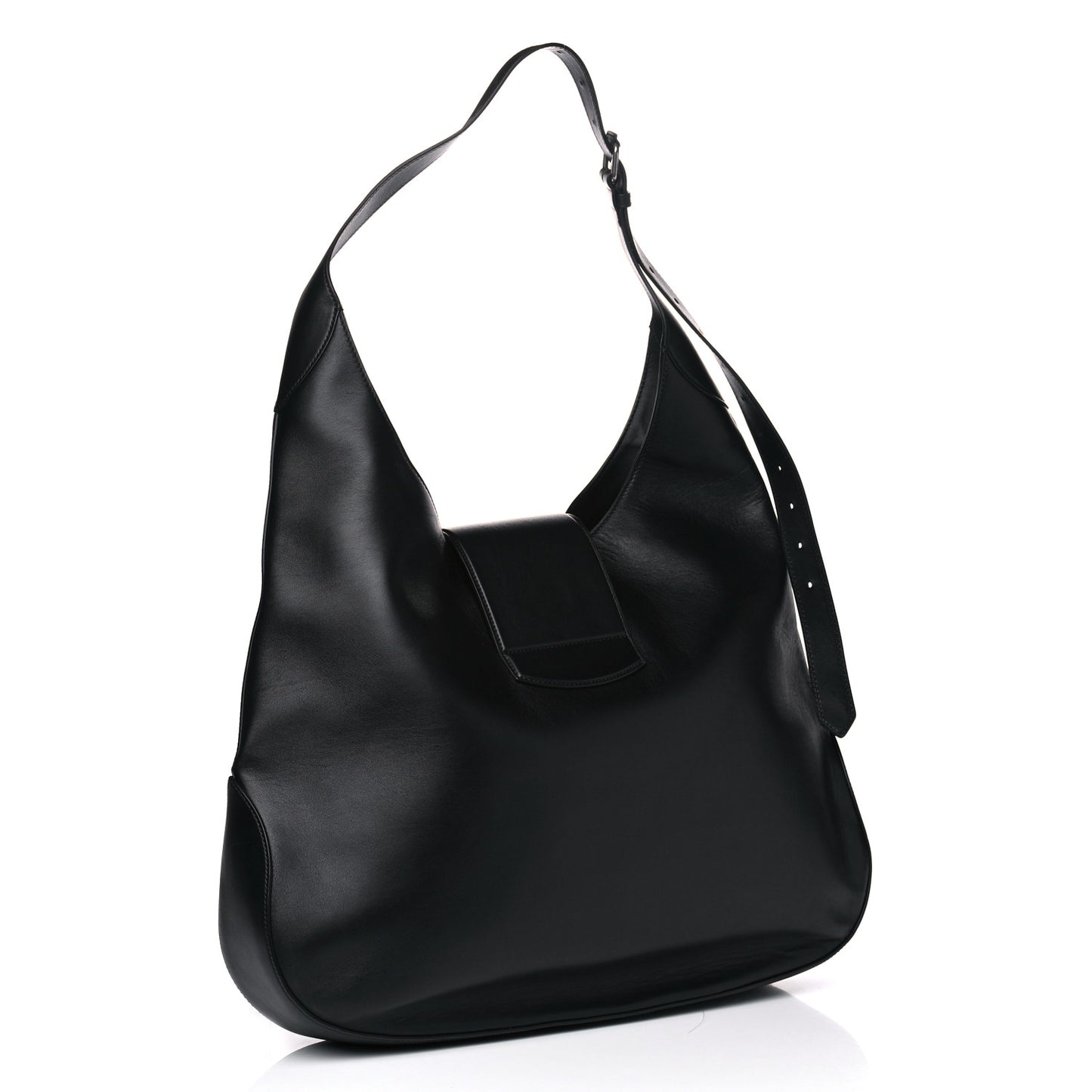 Calfskin Dog Embroidered Extra Large Dionysus Hobo Black