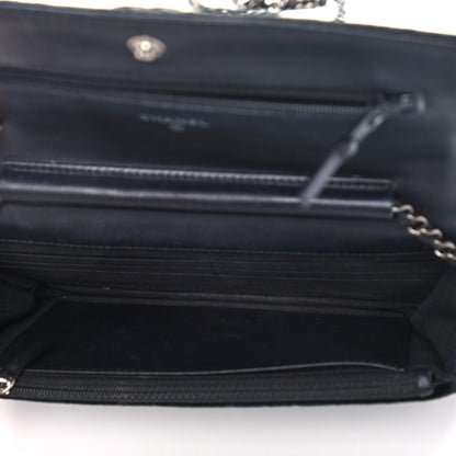 Chanel Velvet Quilted Boy Wallet On Chain WOC Black 5 of 14