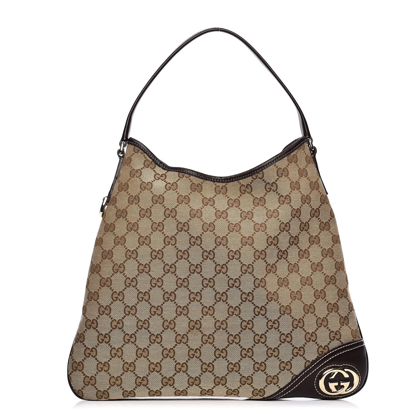 Monogram Medium New Britt Hobo Dark Brown